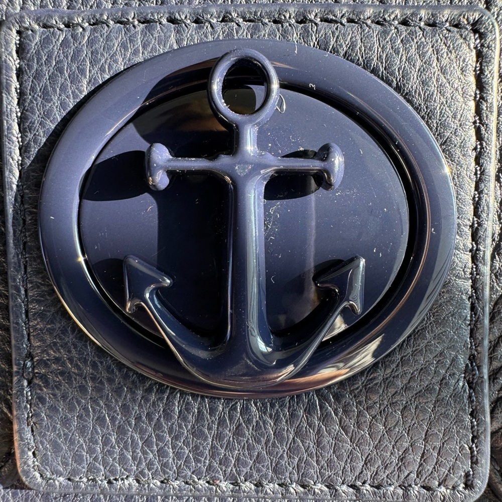 Talbots Dark Blue Crossbody Bag with Anchor Detail - Picture 2 of 8
